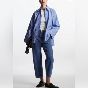 COS Tapered Leg High Rise Blue Jeans